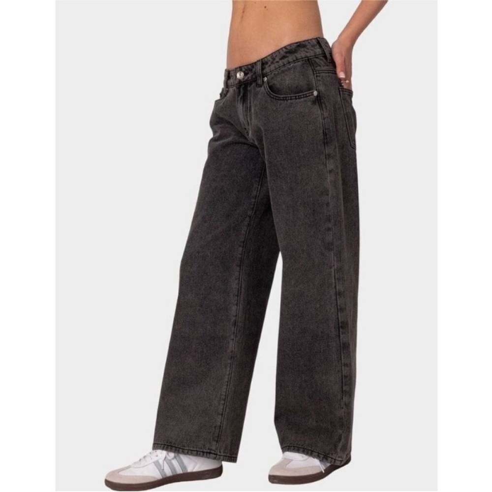 NWT Edikted Wide Leg Low Rise Jeans Sz XS Petite